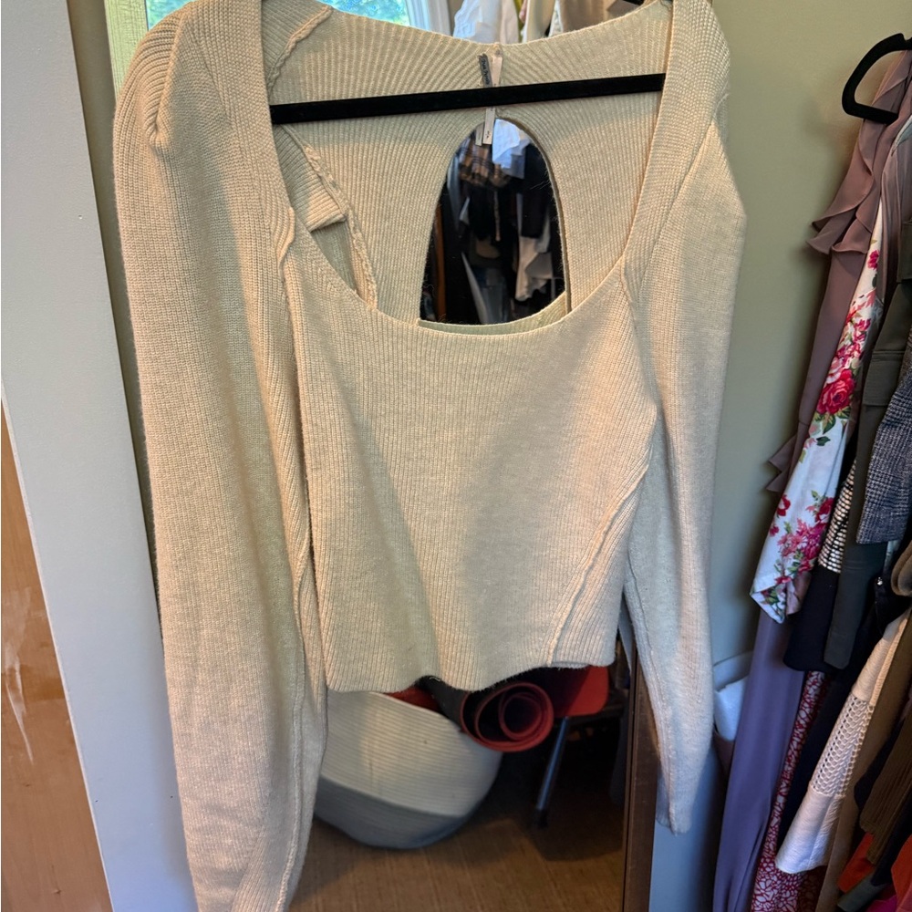 Free People Cream Sweater